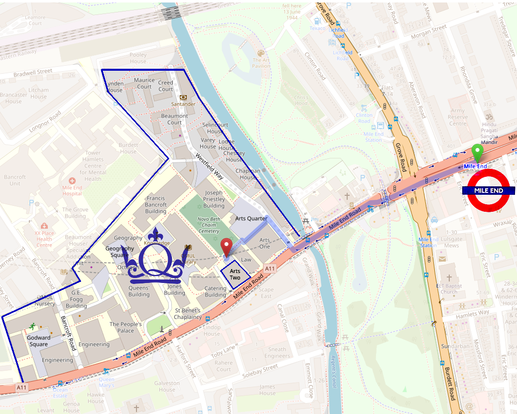 Queen Mary Campus Map Venue | Vihar-2019